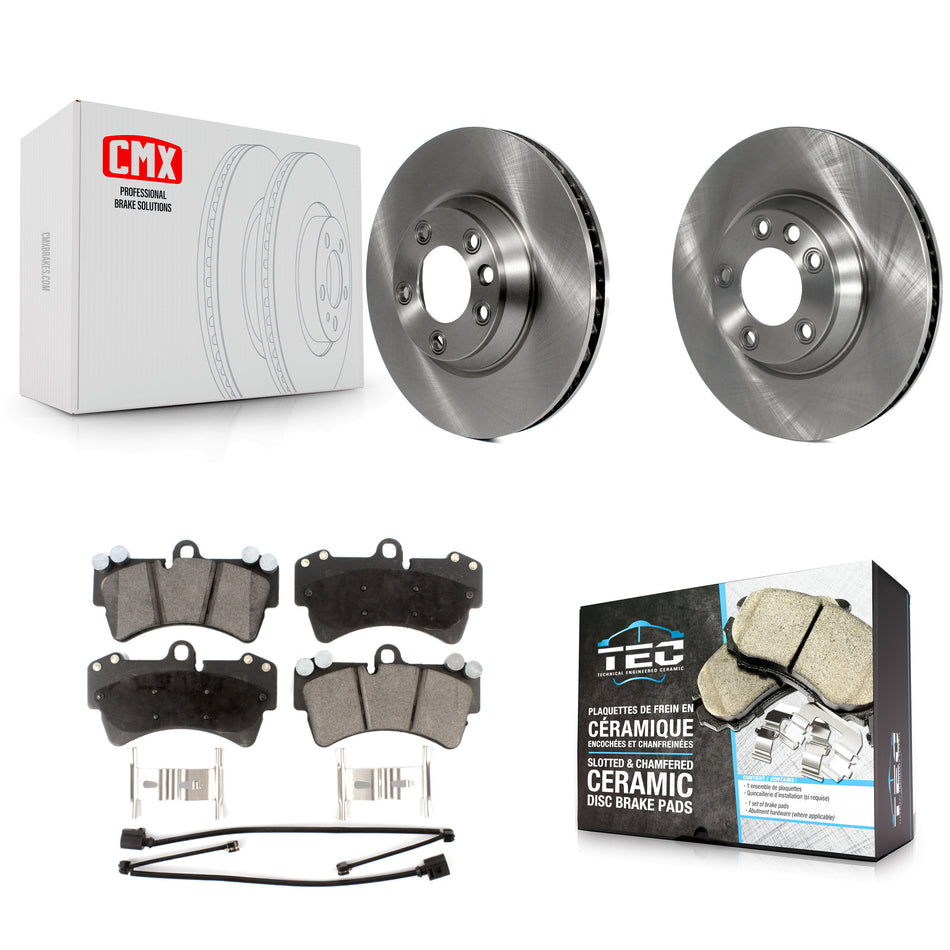 Front Disc Brake Rotors And Ceramic Pads Kit For Audi Q7 Porsche Cayenne Volkswagen Touareg K8T-103457