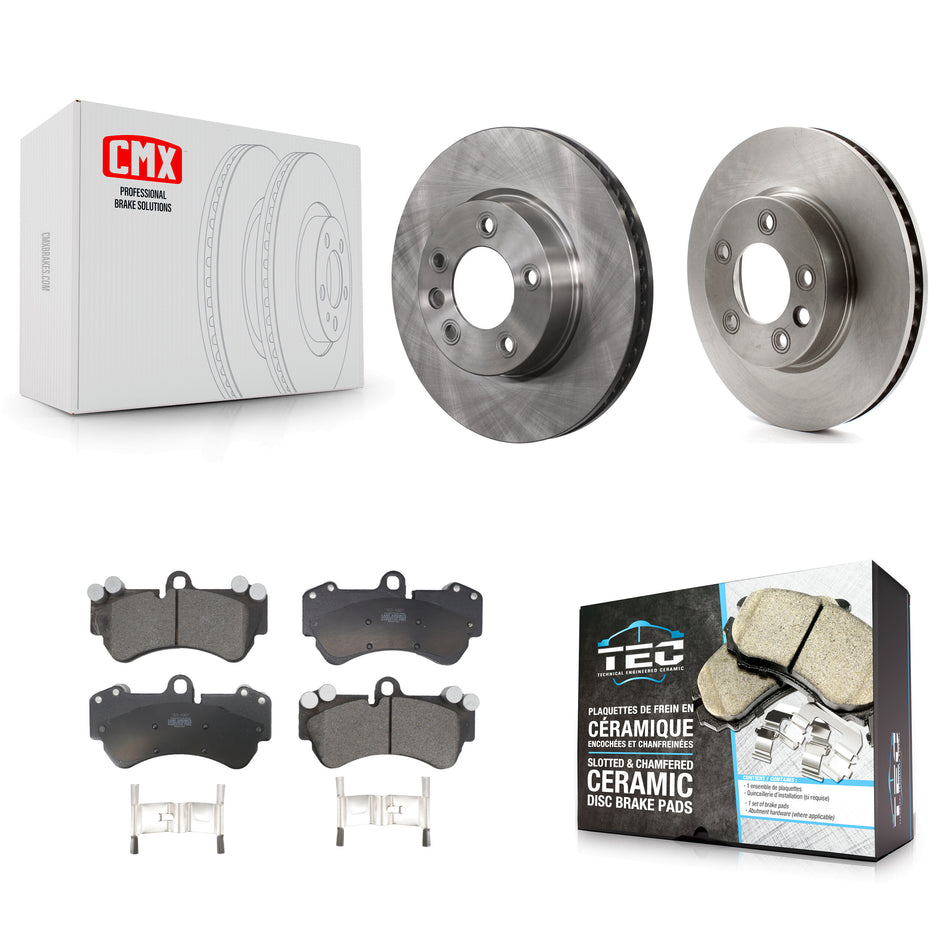 Front Disc Brake Rotors And Ceramic Pads Kit For Porsche Cayenne Volkswagen Touareg K8T-103458