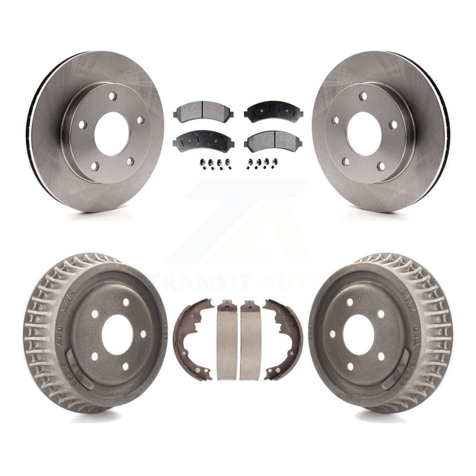 Front Rear Disc Brake Rotors Ceramic Pads And Drum Kit For 1997-1997 Chevrolet Blazer GMC Jimmy K8T-103513