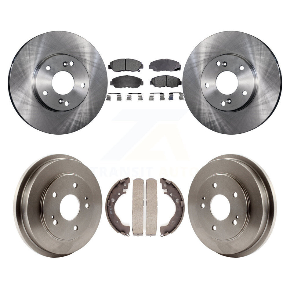 Front Rear Disc Brake Rotors Ceramic Pads And Drum Kit For 2011 Honda Civic GX K8T-103523