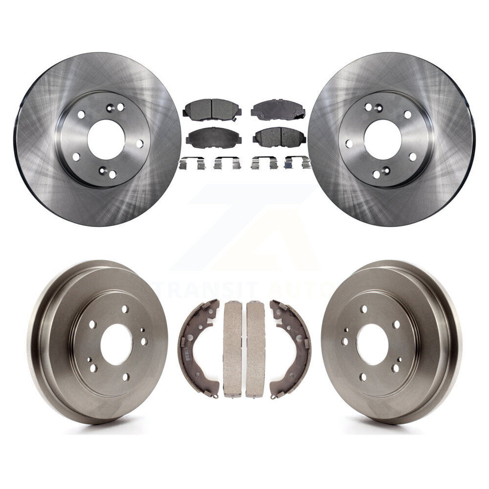 Front Rear Disc Brake Rotors Ceramic Pads And Drum Kit For 2011 Honda Civic GX K8T-103523