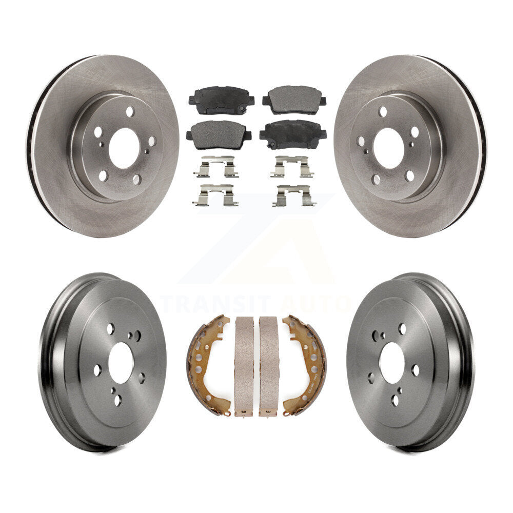 Front Rear Disc Brake Rotors Ceramic Pads And Drum Kit For 2000 Toyota Celica GT K8T-103528
