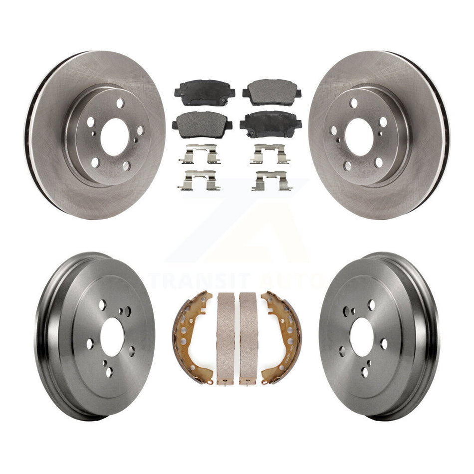 Front Rear Disc Brake Rotors Ceramic Pads And Drum Kit For 2000 Toyota Celica GT K8T-103528