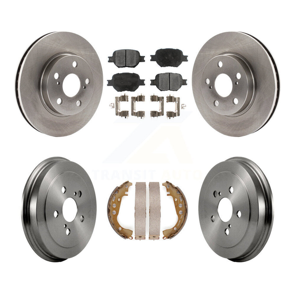 Front Rear Disc Brake Rotors Ceramic Pads And Drum Kit For 2001 Toyota Celica GT K8T-103530
