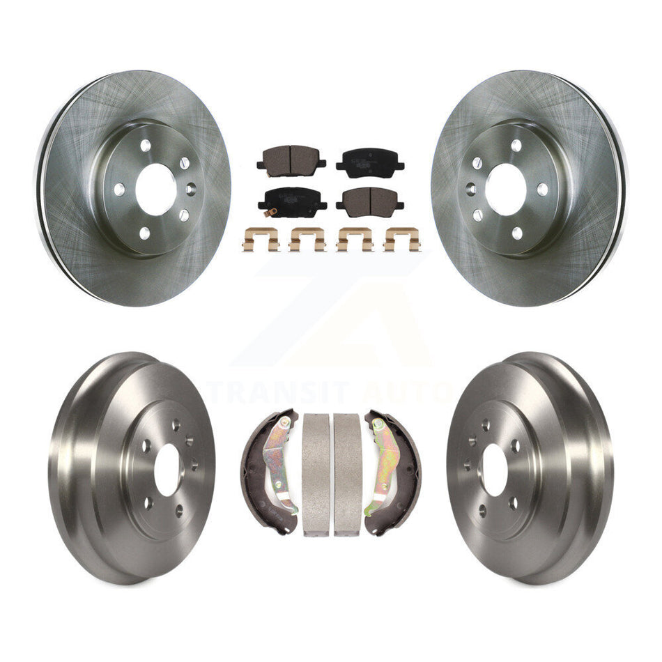 Front Rear Disc Brake Rotors Ceramic Pads And Drum Kit For 2018-2020 Chevrolet Sonic K8T-103547