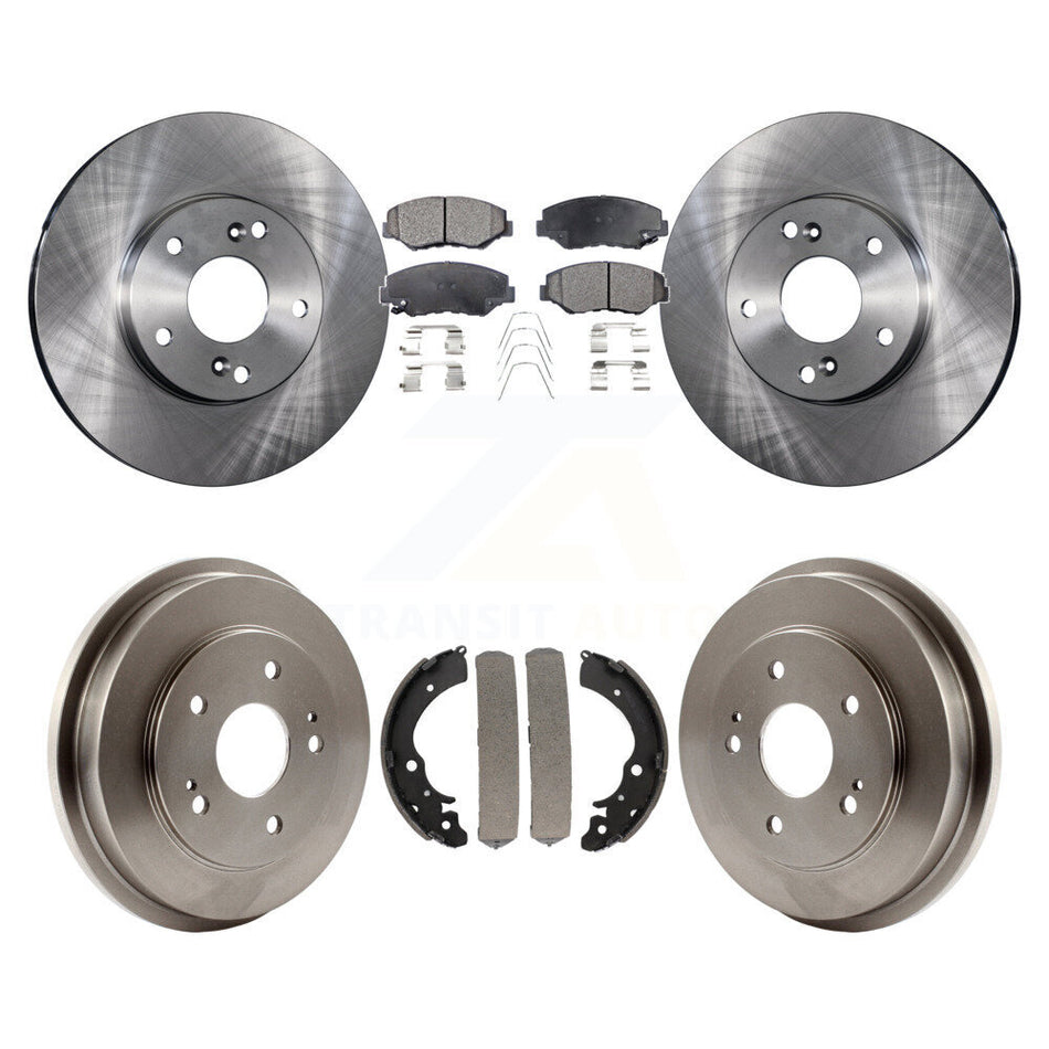 Front Rear Disc Brake Rotors Ceramic Pads And Drum Kit For Honda Accord Fit K8T-103556
