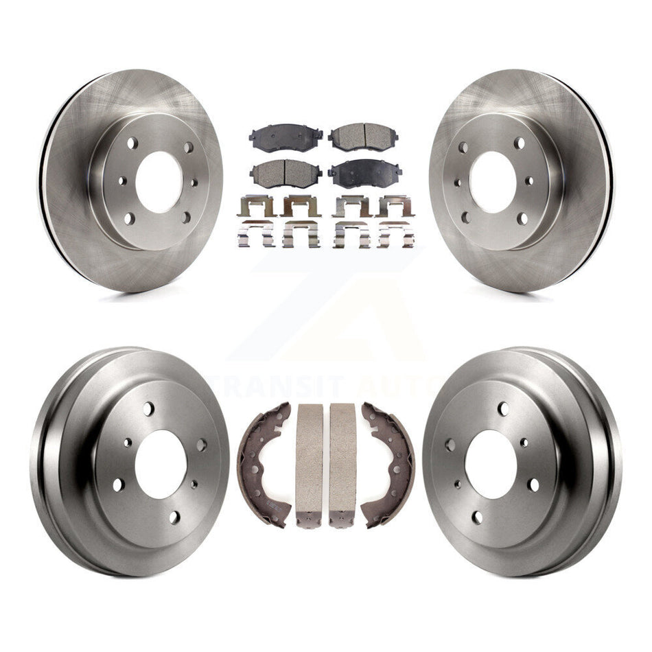 Front Rear Disc Brake Rotors Ceramic Pads And Drum Kit For 2002-2006 Nissan Sentra 1.8L K8T-103580