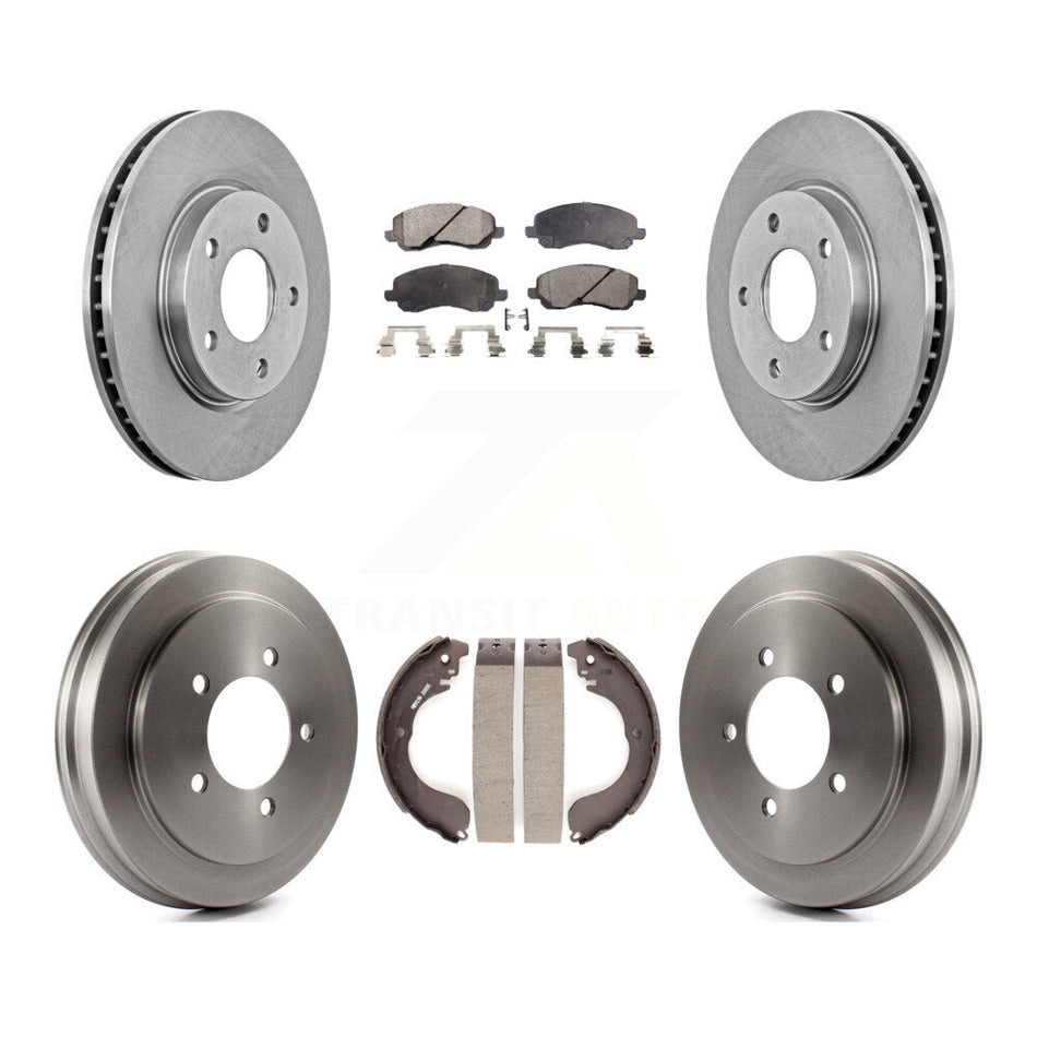 Front Rear Disc Brake Rotors Ceramic Pads And Drum Kit For Dodge Caliber K8T-103583