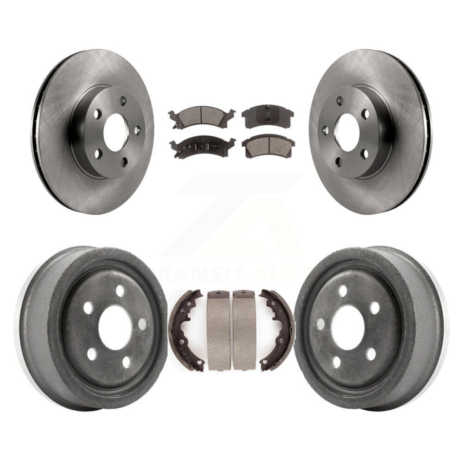 Front Rear Brake Rotors Ceramic Pad Drum Kit For Pontiac Sunfire Chevrolet Grand Am Buick K8T-103586