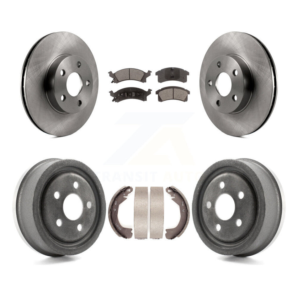 Front Rear Disc Brake Rotors Ceramic Pads And Drum Kit For Chevrolet Beretta K8T-103588