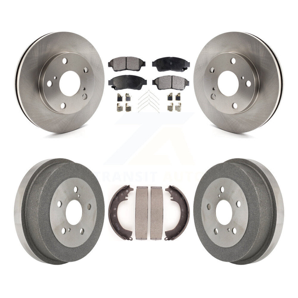 Front Rear Disc Brake Rotors Ceramic Pads And Drum Kit For Toyota Camry 2.2L K8T-103590