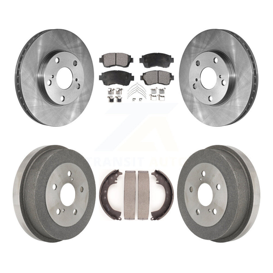 Front Rear Disc Brake Rotors Ceramic Pads And Drum Kit For Toyota Camry K8T-103591