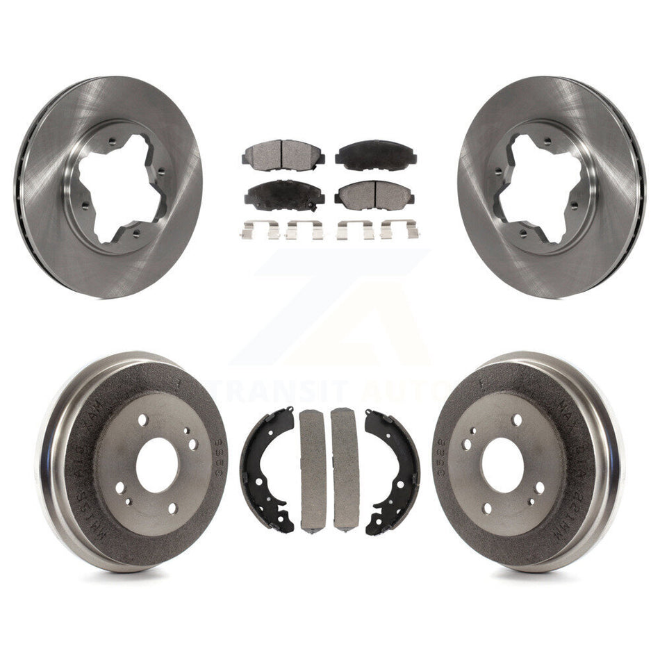 Front Rear Disc Brake Rotors Ceramic Pads And Drum Kit For Honda Accord K8T-103599