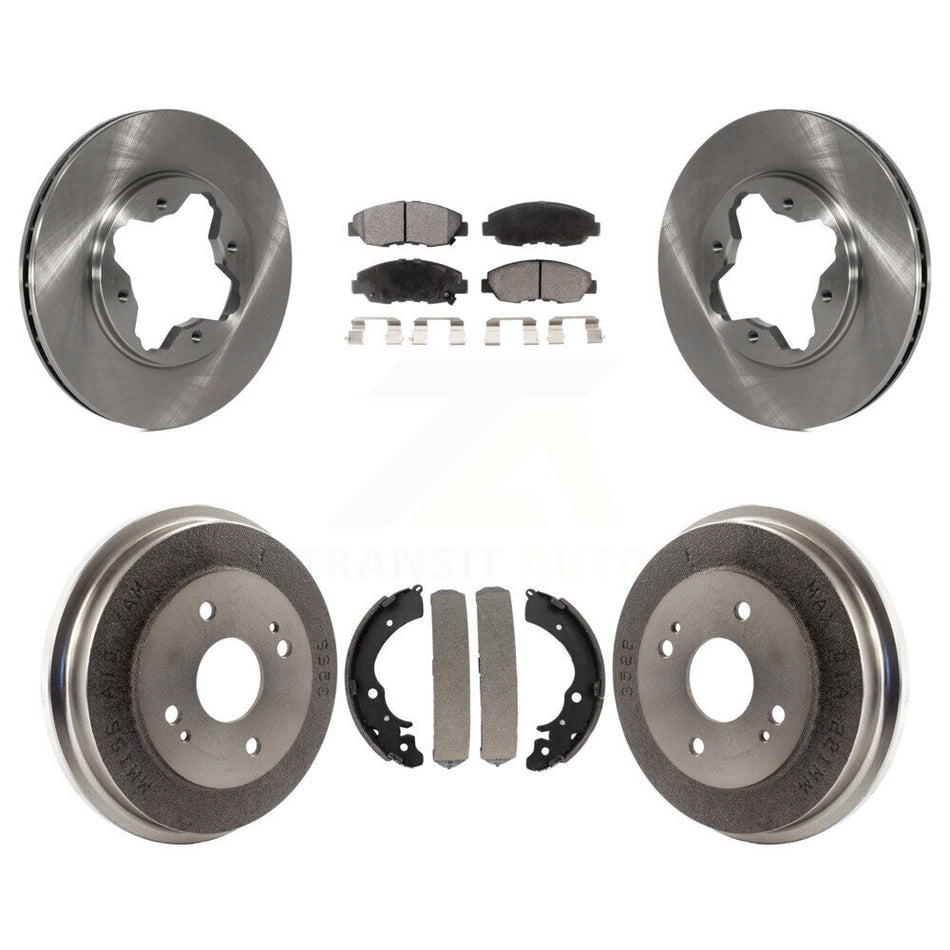 Front Rear Disc Brake Rotors Ceramic Pads And Drum Kit For Honda Accord K8T-103599
