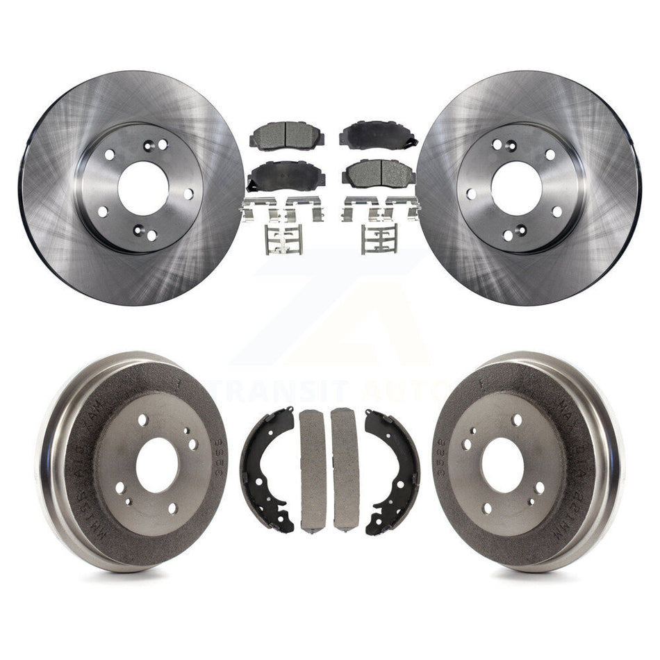 Front Rear Disc Brake Rotors Ceramic Pads And Drum Kit For 1998-2002 Honda Accord 3.0L K8T-103600