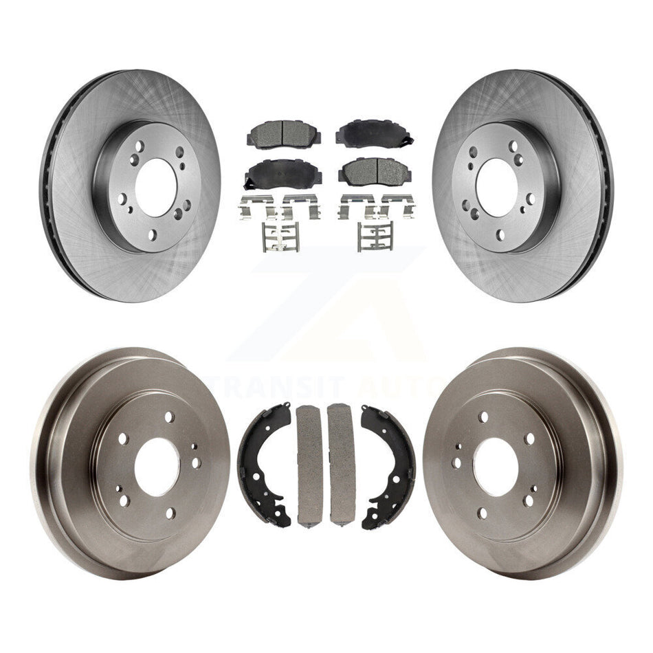 Front Rear Disc Brake Rotors Ceramic Pads And Drum Kit For 1997-2001 Honda CR-V K8T-103603