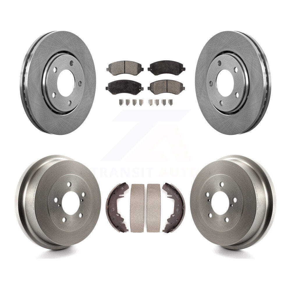 Front Rear Disc Brake Rotors Ceramic Pad Drum Kit For Dodge Caravan Grand Chrysler Town & K8T-103604