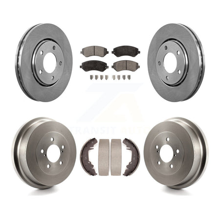 Front Rear Disc Brake Rotors Ceramic Pad Drum Kit For Dodge Caravan Grand Chrysler Town & K8T-103604