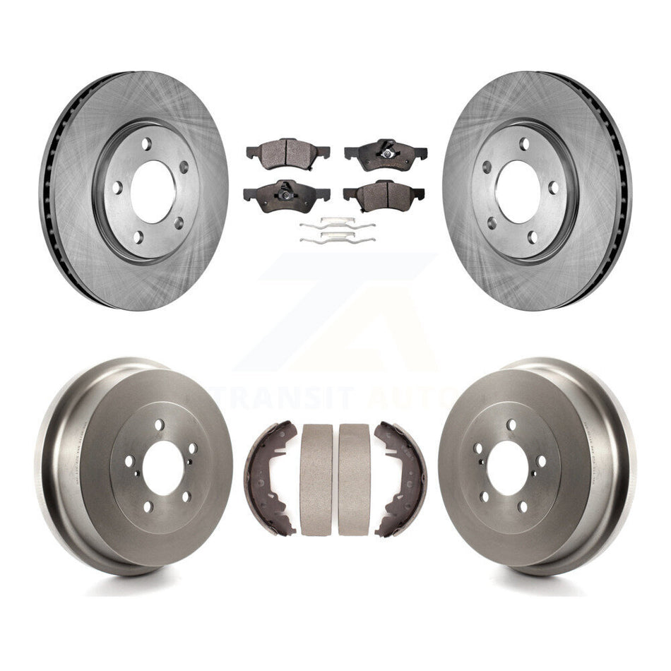 Front Rear Disc Brake Rotors Ceramic Pad Drum Kit For Dodge Caravan Grand Chrysler Town & K8T-103605