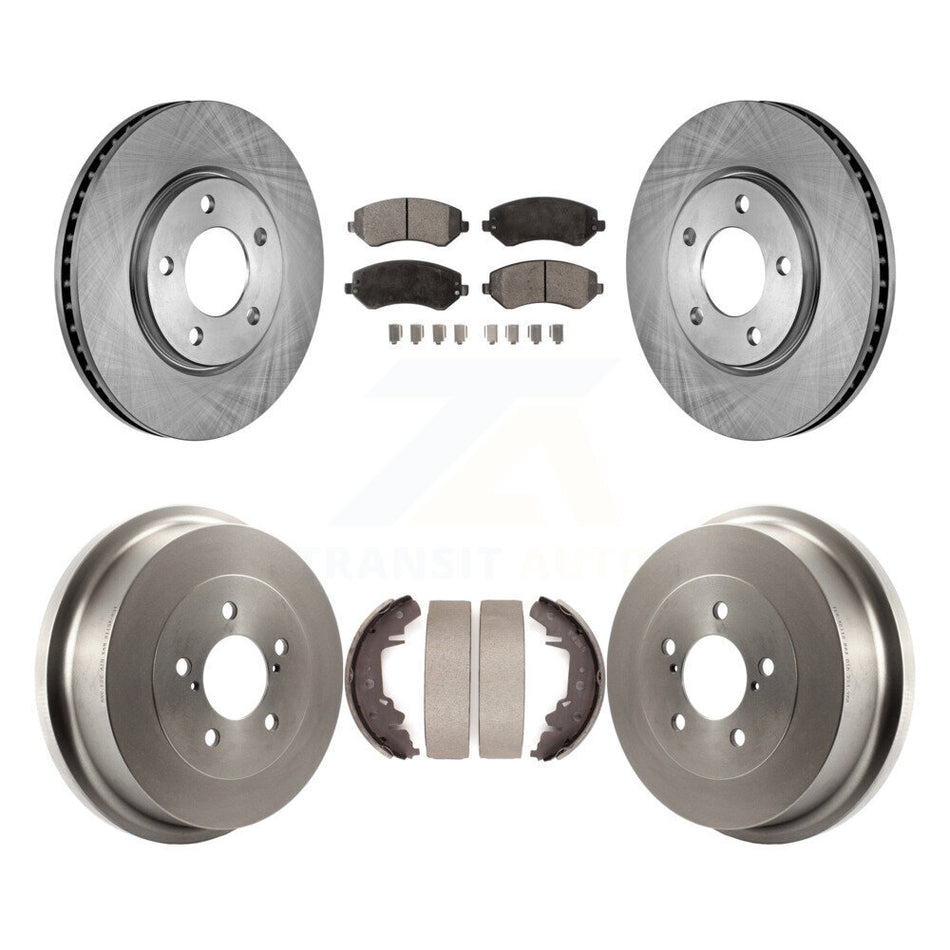 Front Rear Disc Brake Rotor Ceramic Pad Drum Kit For Dodge Grand Caravan Chrysler Voyager K8T-103610