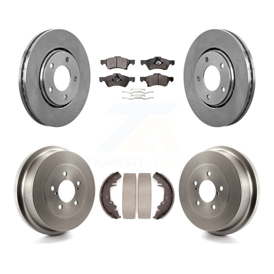 Front Rear Disc Brake Rotors Ceramic Pads And Drum Kit For Dodge Caravan Chrysler Voyager K8T-103611