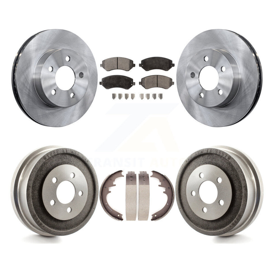 Front Rear Disc Brake Rotors Ceramic Pads And Drum Kit For 2002 Jeep Liberty K8T-103613