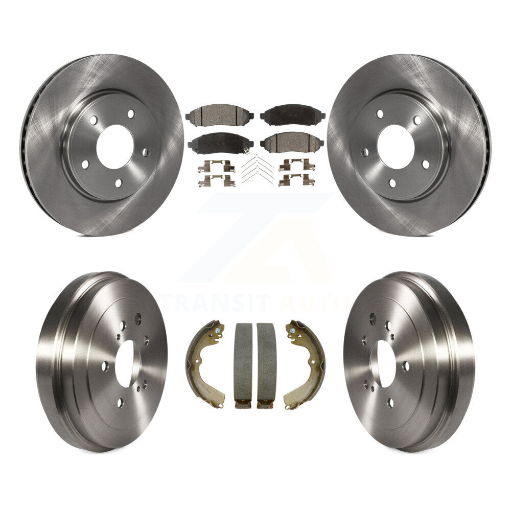 Front Rear Disc Brake Rotors Ceramic Pad Drum Kit For Nissan NV200 Chevrolet City Express K8T-103614