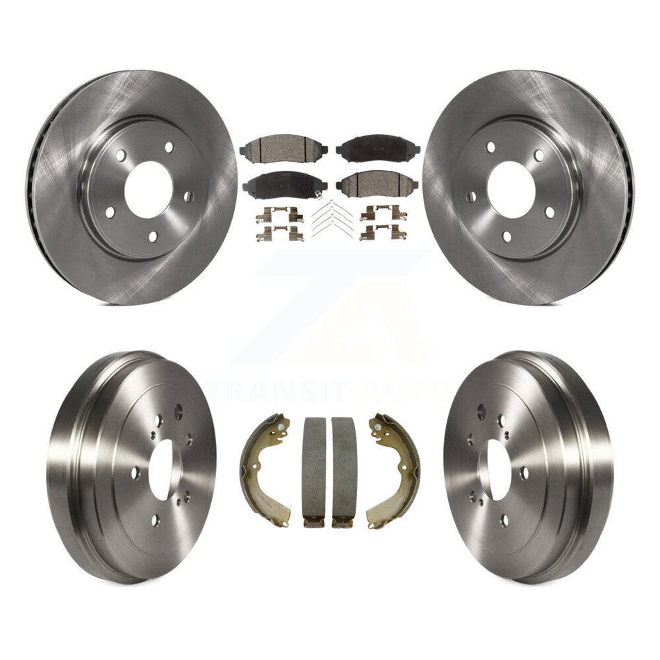 Front Rear Disc Brake Rotors Ceramic Pad Drum Kit For Nissan NV200 Chevrolet City Express K8T-103614