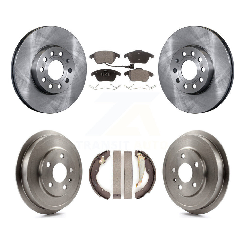 Front Rear Disc Brake Rotors Ceramic Pads And Drum Kit For Volkswagen Jetta Beetle With 288mm Diameter Rotor K8T-103621