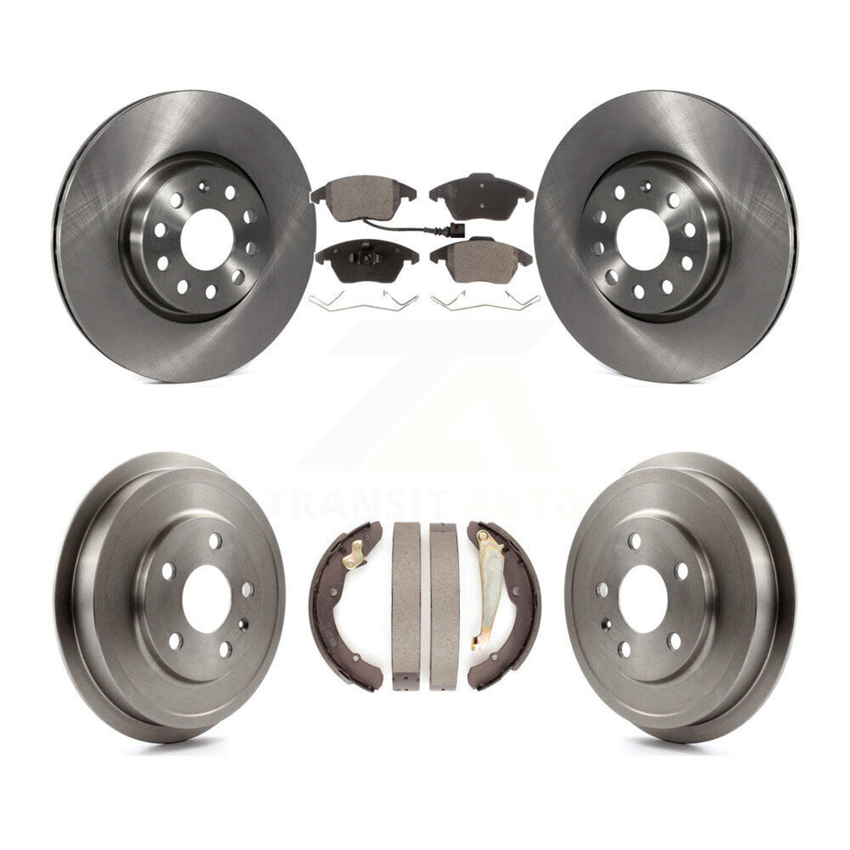 Front Rear Disc Brake Rotors Ceramic Pads And Drum Kit For Volkswagen Jetta Beetle With 312mm Diameter Rotor K8T-103622