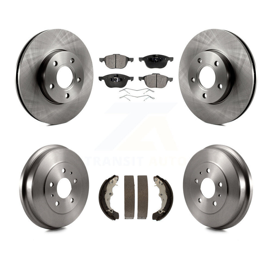 Front Rear Disc Brake Rotors Ceramic Pads And Drum Kit For Ford Focus K8T-103624