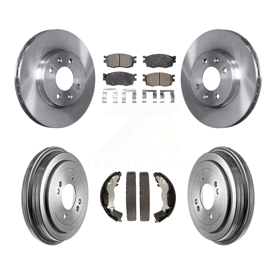 Front Rear Disc Brake Rotors Ceramic Pads And Drum Kit For Hyundai Accent Kia Rio Rio5 K8T-103628