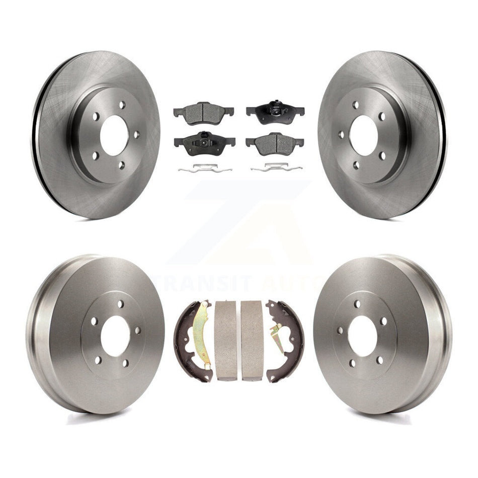 Front Rear Disc Brake Rotors Ceramic Pads And Drum Kit For Ford Escape Mercury Mariner Mazda Tribute K8T-103633