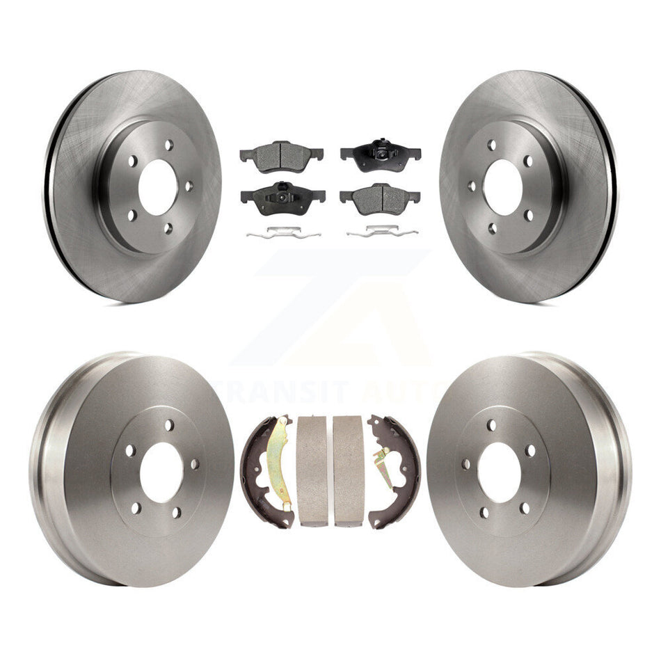 Front Rear Disc Brake Rotors Ceramic Pads And Drum Kit For Ford Escape Mercury Mariner Mazda Tribute K8T-103633