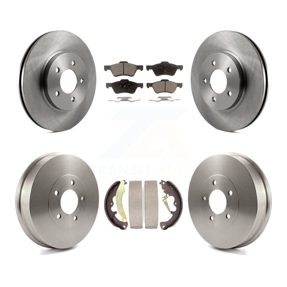 Front Rear Disc Brake Rotors Ceramic Pads And Drum Kit For Ford Escape Mercury Mariner K8T-103634