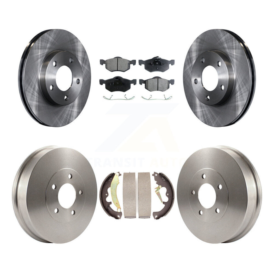 Front Rear Disc Brake Rotors Ceramic Pads And Drum Kit For 2007-2007 Ford Escape Mercury Mariner From 01/08/07 rear brakes K8T-103635