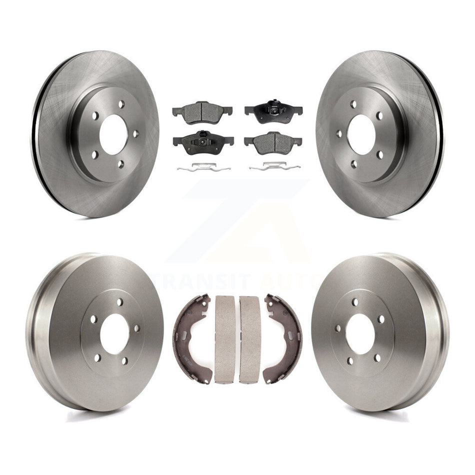 Front Rear Disc Brake Rotors Ceramic Pads And Drum Kit For 2008 Mazda Tribute K8T-103636