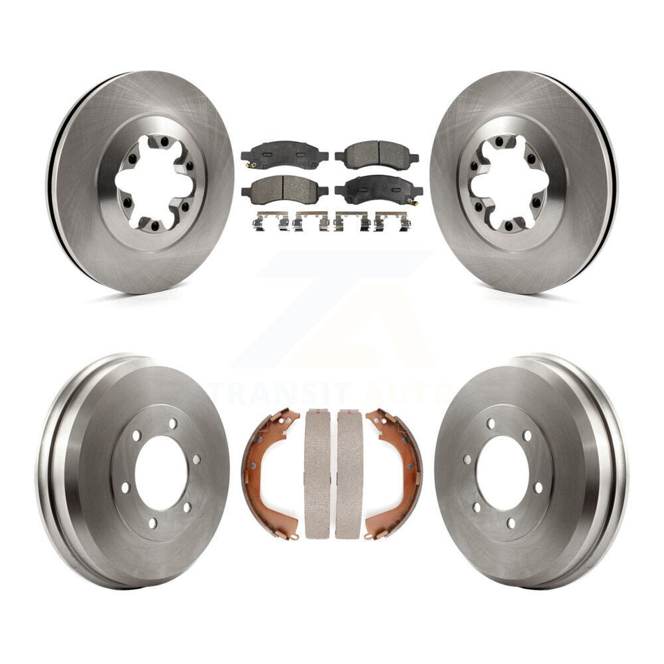Front Rear Disc Brake Rotors Ceramic Pads And Drum Kit For Chevrolet Colorado GMC Canyon K8T-103651