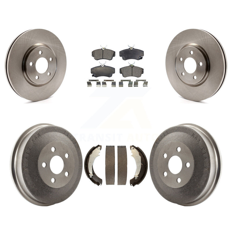 Front Rear Disc Brake Rotors Ceramic Pads And Drum Kit For Chrysler PT Cruiser Turbocharged K8T-103665