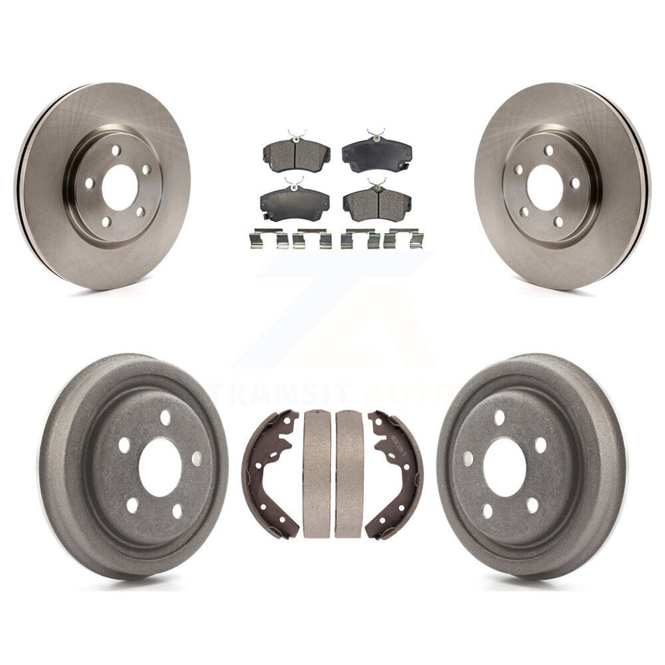 Front Rear Disc Brake Rotors Ceramic Pads And Drum Kit For 2003 Dodge Neon SRT-4 K8T-103667
