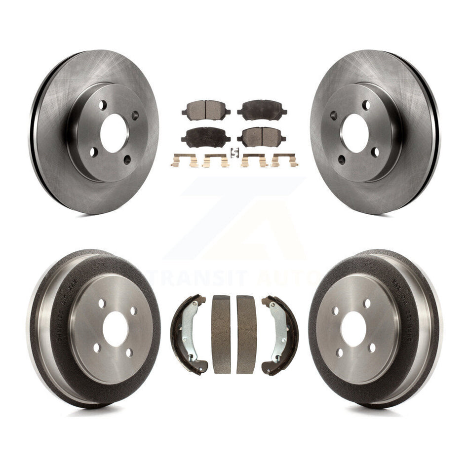 Front Rear Disc Brake Rotors Ceramic Pads And Drum Kit For Chevrolet Cobalt Saturn Ion Pontiac Pursuit K8T-103675