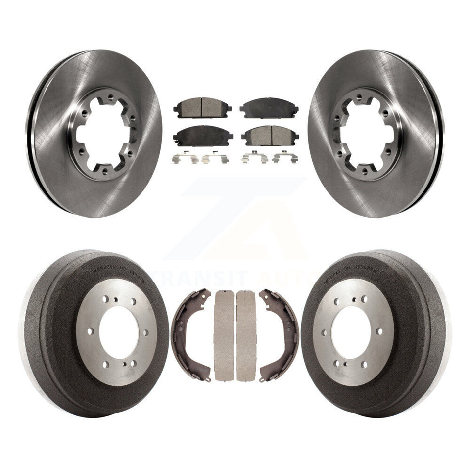 Front Rear Disc Brake Rotors Ceramic Pads And Drum Kit For Nissan Pathfinder INFINITI QX4 K8T-103688