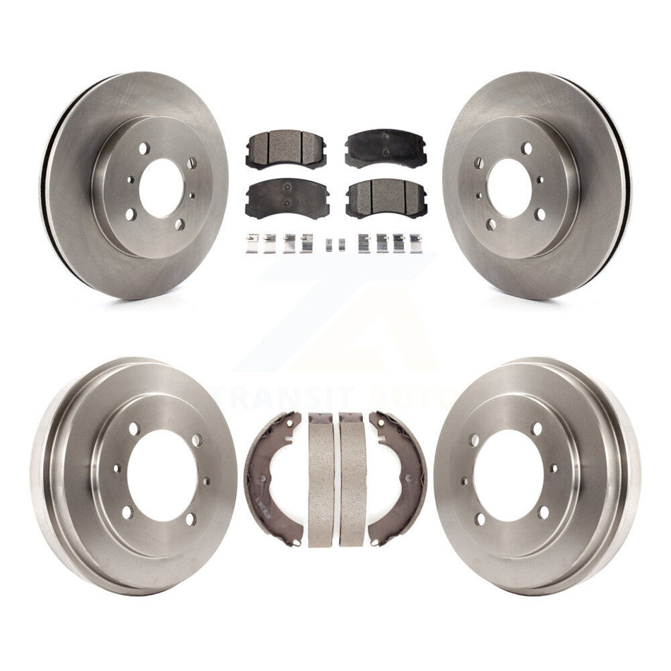 Front Rear Disc Brake Rotors Ceramic Pads And Drum Kit For Mitsubishi Lancer ES K8T-103692