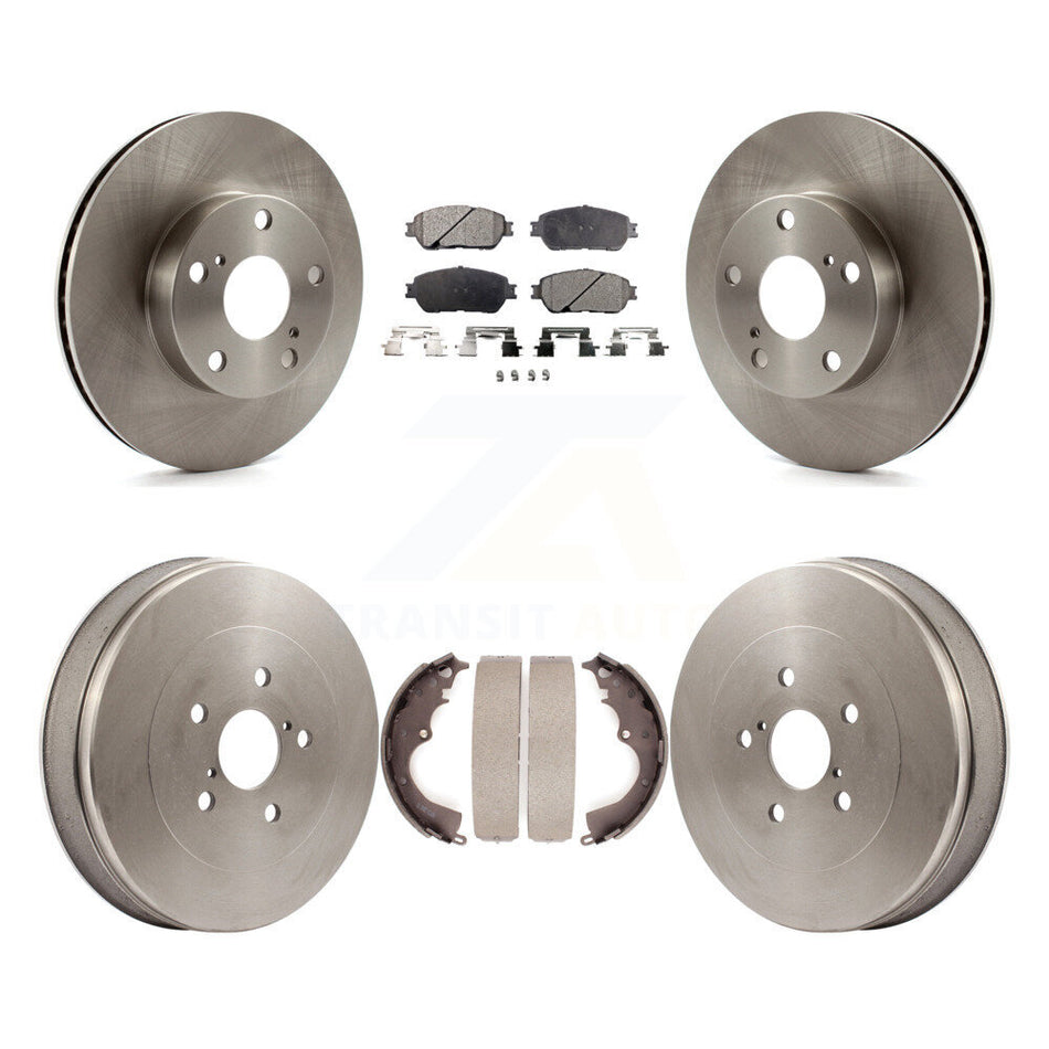 Front Rear Disc Brake Rotors Ceramic Pads And Drum Kit For Toyota Tacoma With 5 Lug Wheels K8T-103702