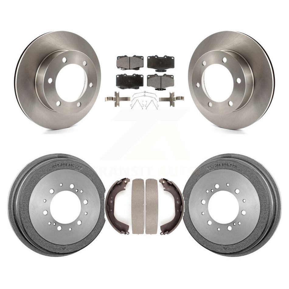 Front Rear Disc Brake Rotors Ceramic Pads And Drum Kit For Toyota 4Runner Tacoma K8T-103711