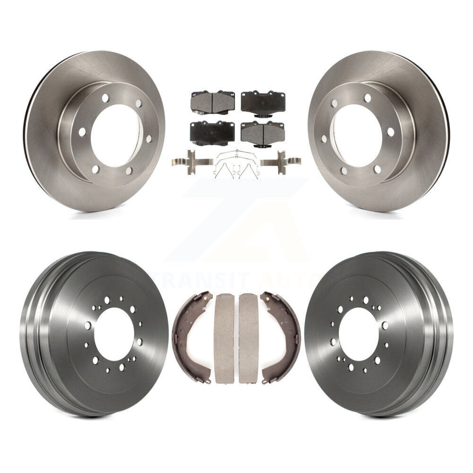Front Rear Disc Brake Rotors Ceramic Pads And Drum Kit For Toyota Tacoma 4Runner K8T-103713