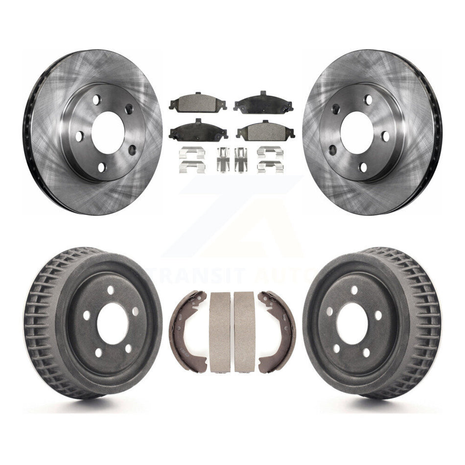 Front Rear Disc Brake Rotors Ceramic Pads And Drum Kit For Chevrolet Pontiac Grand Am Malibu Classic Oldsmobile Alero Cutlass K8T-103720