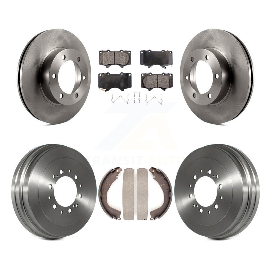 Front Rear Disc Brake Rotors Ceramic Pads And Drum Kit For 2004-2006 Toyota Tundra K8T-103722