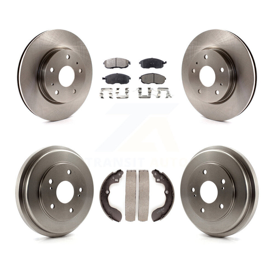 Front Rear Disc Brake Rotors Ceramic Pads And Drum Kit For 2007-2012 Suzuki SX4 rear brakes K8T-103729