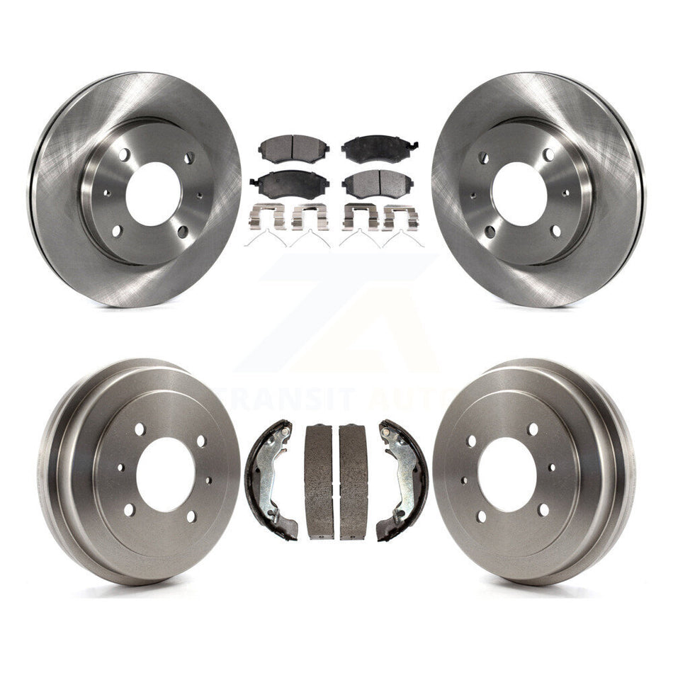 Front Rear Disc Brake Rotors Ceramic Pads And Drum Kit For Hyundai Elantra rear brakes K8T-103732